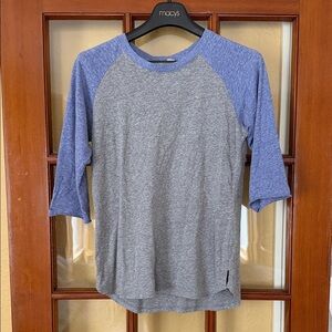 Under Armour Gray & Blue Raglan Baseball Tee